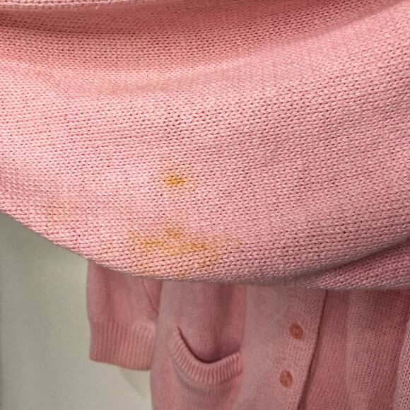 Ashleigh Morgan Vintage Knit Sweater Girl Core Pink Cardigan Sweater - Picture 4 of 6